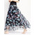 Saia maxi de cintura el&aacute;stica floral impresso chiffon