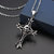 Модный мужской серебристый Череп Cross Punk из нержавеющей стали Шарм Ожерелье 