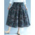 Vintage Women Elastic Waist Floral Printed Wide Leg Capri Cal&ccedil;as