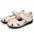SOCOFY Echtes Leder Schuh aush&ouml;hlen Breathable Hook Loop Sandalen