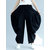 Folk Style Women Pure Color Elastic Waist Irregular Baggy Harem Cal&ccedil;as