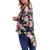 Mujer Blusa irregular con manga de bateo con estampado floral con cuello en O