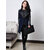 European Zipper Spell Leatheroid Long Sleeve Thick Coats