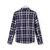 Women Cotton Knopf Bluse Plaid Turn Down Langarmshirt