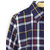 Vrouwen Katoenen Knoop Blouse Plaid Omlaag Lang Mouwen Shirt