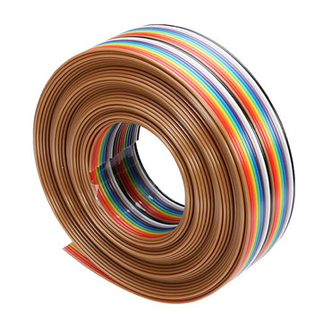 Geekcreit® 5M 1,27mm 20P Cabo de Ligação Jumper Fio DuPont Fio de Elétrico Rainbow Plano Suporta Fio Solda