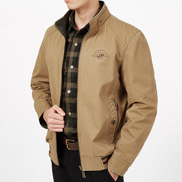 メンズビッグサイズダブルウエアスタンドカラーアウトドアコットンジャケット