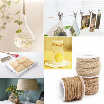 5m Natur Hessischen Seil Burlap Band Diy Fertigkeit Vintage Wedding Party Home Decor