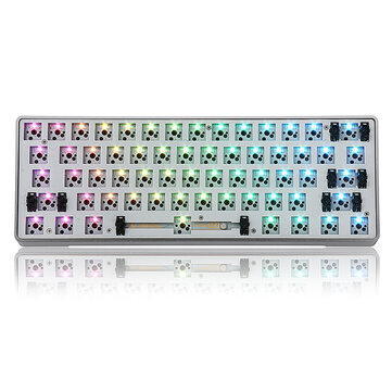[Versi&oacute;n de aleaci&oacute;n de aluminio] Geek personalizado GK61 intercambiable en caliente 60% RGB Teclado kit personalizado para montaje en PCB Placa