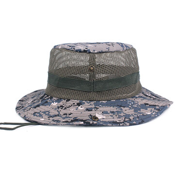 Siatkowa czapka rybacka z szerokim rondem