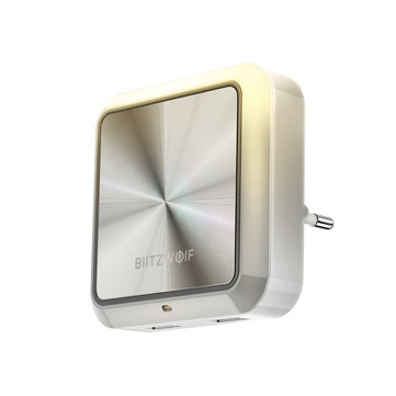 BlitzWolf® BW-LT14 Luz Inteligente Plug-in Sensor LED Luz Noturna com Carregamento Duplo USB Tomada