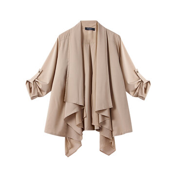 O-NEWE L-5XL Casaco elegante das Mulheres com manga irregular