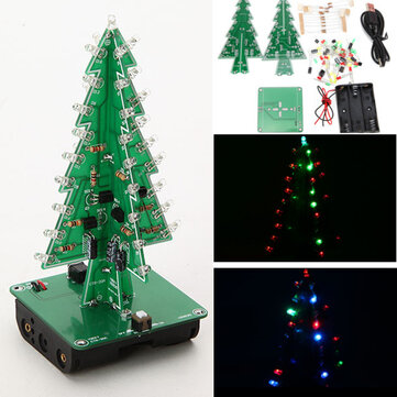 Árvore de Natal Kit de Flash LED Kit de Aprendizagem Eletrônica 3D DIY