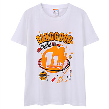 T-shirt Banggood 11 &deg; anniversario creativo DIY Modello Top Unisex Top T-shirt