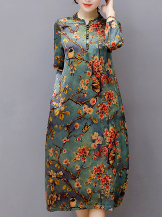 vintage floral midi dress
