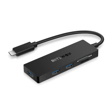 BlitzWolf&reg; BW-TH4 5-em-1 Type-C a 3 portas USB 3.0 SD Card Reader Data Hub 
