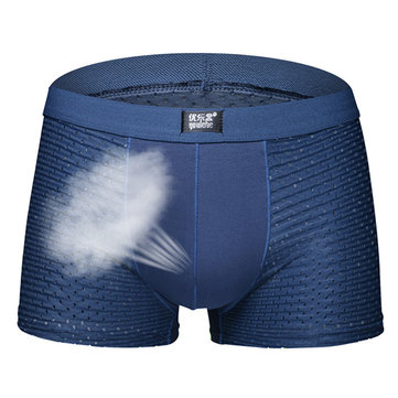 Hombres U-Convex Modal Boxer Ropa Interior C&oacute;modo Hollow Transpirable Briefs