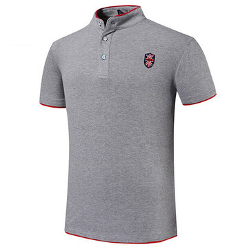 T-shirt Polo de 7 cores de bot&atilde;o no Ver&atilde;o de grande tamanho dos homens