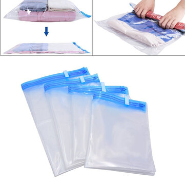 6pcs Travel Clothes Compression Storage Bag Hand Rolling Clothing