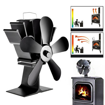 Ipree 8 8inch 5 Blades Fireplace Fan Wood Burner Stove Thermal