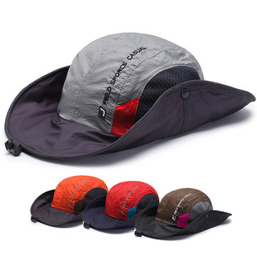 メンズ折りたたみ通気性バケットハット
