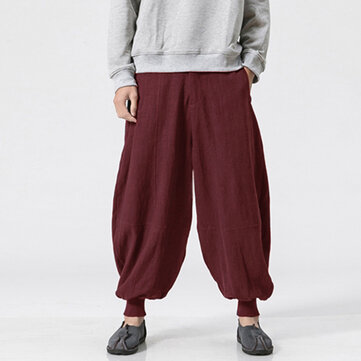 Heren&nbsp;100%&nbsp;katoen,&nbsp;losse&nbsp;S-5XL&nbsp;Comfy Bagggy harembroek