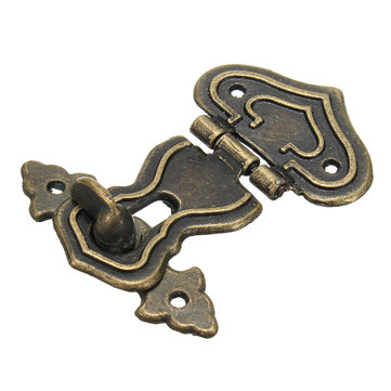 Serrure d&eacute;corative verrou hasp poitrine pad retro vintage pour la bo&icirc;te &agrave; bijoux en bois