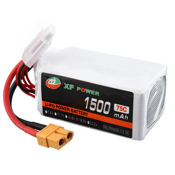S$30.33 % XF POWER 18.5V 1500mAh 75C 5S Lipo Battery XT60 Plug for FPV Racing Drone RC Parts from Toys Hobbies and Robot on banggood.com