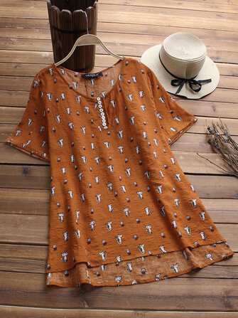 Damskie koszulki z krótkim rękawem z krótkim rękawem, asymetryczne