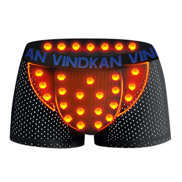 VKメンズアイスシルクメッシュ磁気療法ヘルスケア下着U凸包ポーチ通気性ボクサー