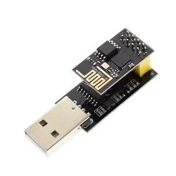 Module sans fil pour émetteur-récepteur WIFI Geekcreit® ESP8266 ESP01 + Adaptateur série vers USB ESP8266 