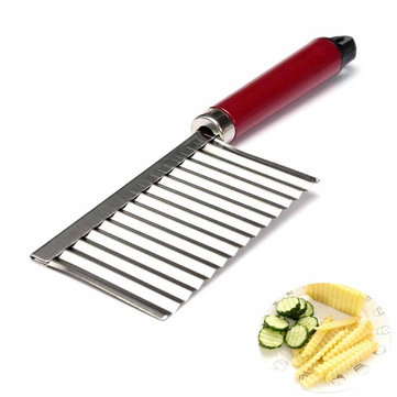 Honana KT-283 Cutter de pommes de terre en acier inoxydable Accueil Cuisine Fruits et L&eacute;gumes Trancheuse Fran&ccedil;ais Frire De Coupe Outil