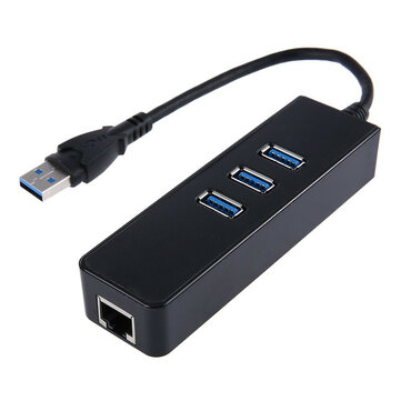 KY-688 Usb 3.0 a 3 port usb 3.0 adaptador hub 10gbit / s gigabit ethernet para pc mac laptop sem necessidade de driver