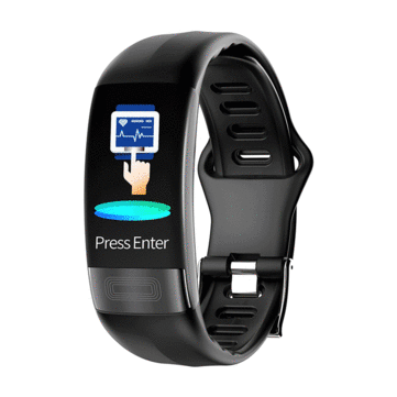 Bakeey P11 ECG + HRV hartslag- en bloeddrukmeter Smart Watch Fitnessarmband voor de hele dag fit