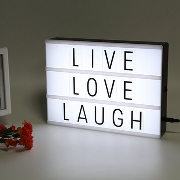 LED USB Night Light Caixa com A4 Letter Card DIY Combina&ccedil;&atilde;o para banquete de casamento Decora&ccedil;&atilde;o de Natal