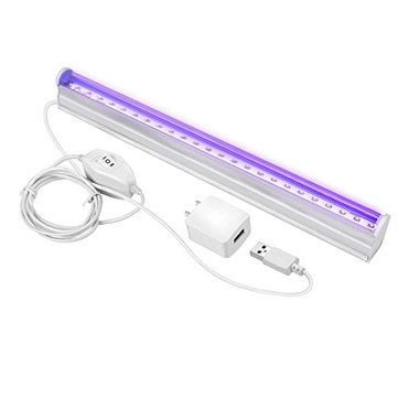 UV Acuario LED negra portátil 6W luz Lámparas LED negras Luz Lámpara A4Rj5L