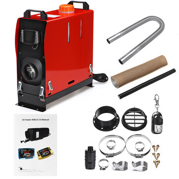 Tout en One Unité 8KW 12V Outil De Chauffage De Voiture Diesel Air Réchauffeur Monotrou LCD Surveiller Stationnement Réchauffeur Pour Voiture Camion Bus Bateau RV