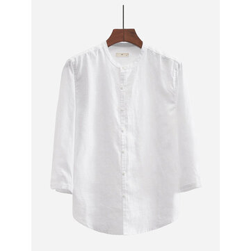 TWO-SIDED Vintage Loose 3/4 Sleeve Length Cotton Shirts