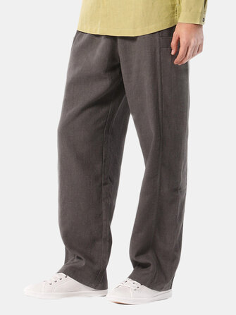 Pantalones&nbsp;elásticos&nbsp;holgados&nbsp;flojos&nbsp;ocasionales&nbsp;del color sólido de los hombres