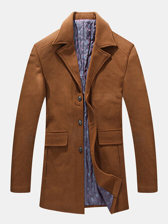 Herren Wollmantel New Windbreaker Old Middle Aged Father Loa