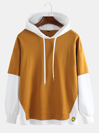 Beiläufiger Sport-loser Baumwollpullo mit farblich passender Kapuze für Herren