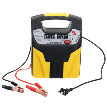 110V 12V/24V Smart Auto Car Battery Charger LCD display Silent Pulse Repair Jump Starter Booster Eightfold Safety Protection 35AH-200AH