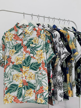 Женская повседневная пуговица с цветочным принтом Пляжный Holiday Summer Blouse