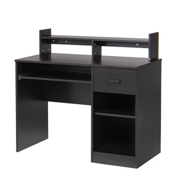 Computer Desk With Drawers Storage Shelf Keyboard Tray Home Office