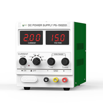 Display 1502D+ 0-15V 0-2A Adjustable DC Power Supply Regulated Voltage Stabilizer Regulator GSM CDMA PHS RF Detection
