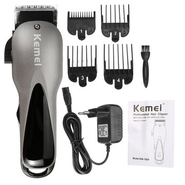 KEMEI KM-1929 LCD Display Baldheaded Hair Clipper Trimmer High Power Rechargeable Electric Haircut Cutter Machine