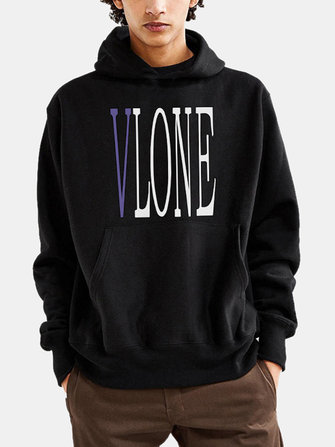 Herren New Pullover Fleece Sweater Tide Marke Hip-Hop mit Kapuze