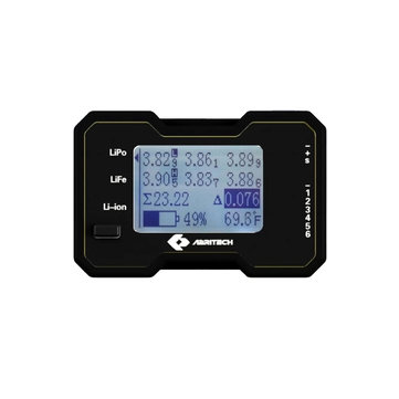 AERITECH Met 6 Indicator Display Battery Capacity Checker Voltage Meter for LiPo LiFe Li-ion NiMH NiCd Battery