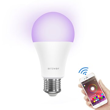 Application BlitzWolf® BW-LT21 RGBWW 10W E27 intelligente avec ampoule LED avec Amazon Alexa Assistant Google AC100-240V