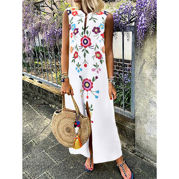 Bohemia de verano con estampado floral y maxi de verano Vestido